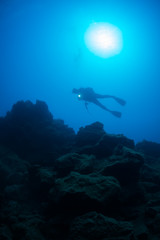 Fototapeta na wymiar altitude diving