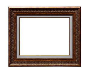 Classic painting canvas frame isolated on white background