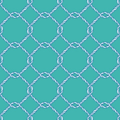 Seamless nautical rope knot pattern.