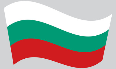 Flag of Bulgaria waving