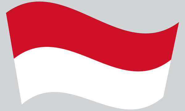 Flag of Monaco waving