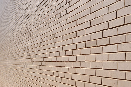 brick wall perspective view
