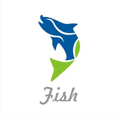 abstract fish logo for your business 