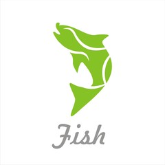 Fototapeta premium abstract fish logo for your business 