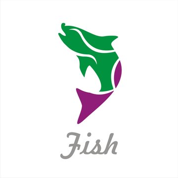abstract fish logo for your business 