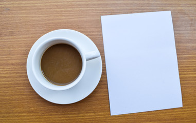 Obraz na płótnie Canvas office table with cup of coffee