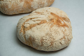  bread on the white paper background