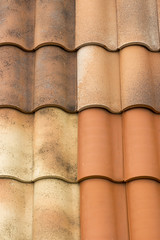 roof metal tile closeup background texture