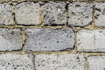 Wall made of concrete blocks