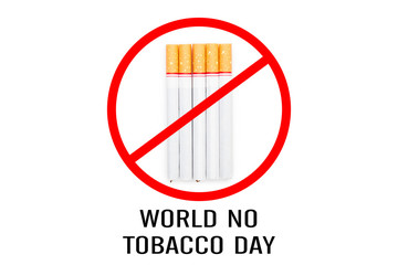 Signs of no smoking design for World No Tobacco Day.