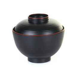black bowl on white background