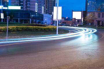 Light tracks on the street in China Shenyang