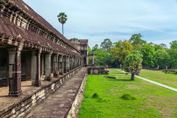 Fototapeta na wymiar The ancient Khmer temple of Angkor Wat in Cambodia