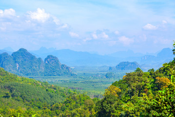 Fototapeta na wymiar Panorama Reserve Khao Sok in Thailand.
