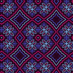 Seamless Floral Ethnic Pattern