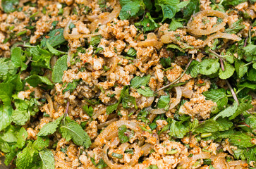 Spicy minced meat