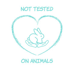 Not tested on animals illustration logo