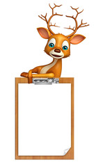 Deer cartoon character exam pad