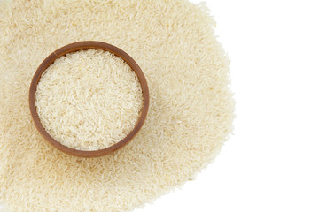 rice in a wooden