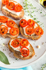 bruschetta with roasted tomatoes