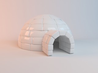 white 3d ice house