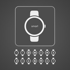 Smart watch with application icon on screen.
