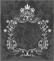 Decorative frame with crown