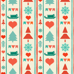 Holidays Christmas seamless boarders pattern
