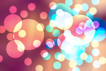 color bokeh on pastel background

