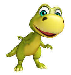cute funny Dinosaur cartoon character