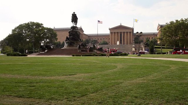 Vista dell'Art Museum a Philadelphia, Pennsylvania, USA