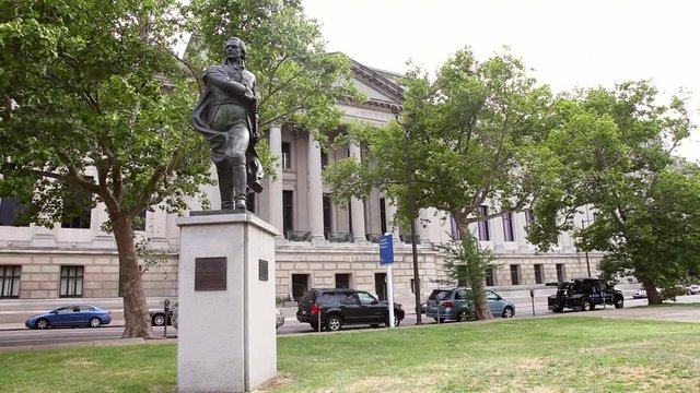 Statua padre fondatore a Philadelphia, Pennsylvania, USA