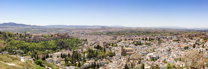 Fototapeta na wymiar Panorama of Granada, Spain