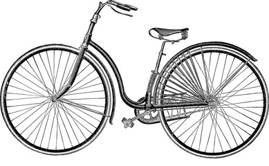 Vintage drawing bicycle - 111649857