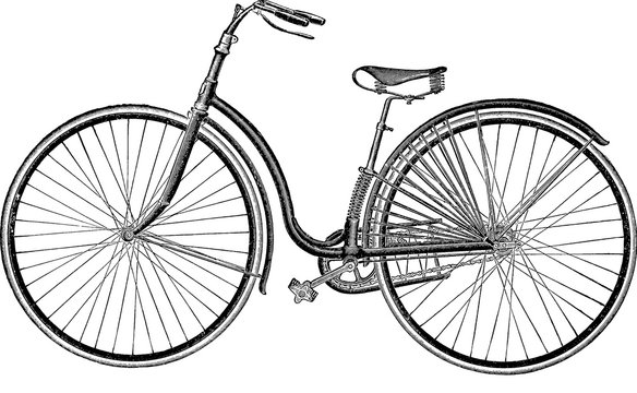 Fototapeta Vintage drawing bicycle