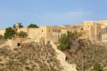 Fototapeta na wymiar Alcazaba at Almeria, Spain