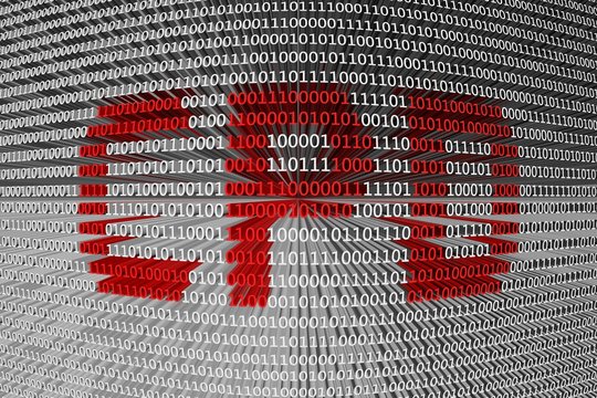 cpd in the form of binary code, 3D illustration