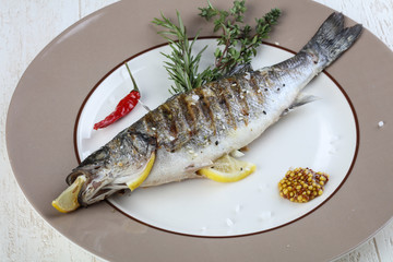 Grilled seabass