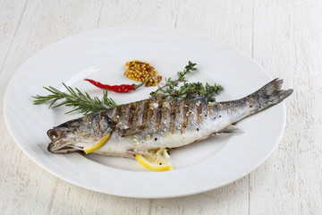 Grilled seabass