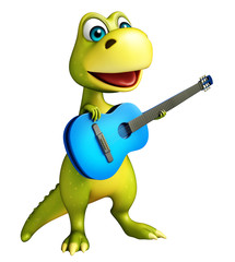 Naklejka premium Dinosaur cartoon character