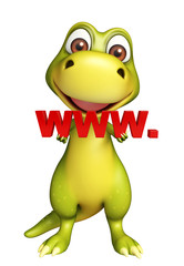 Fototapeta premium Dinozaur postać z kreskówki z www. znak
