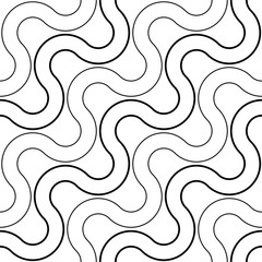 Seamless Wave and Stripe Pattern