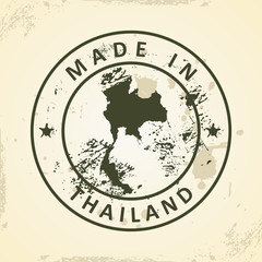Obraz premium Stamp with map of Thailand
