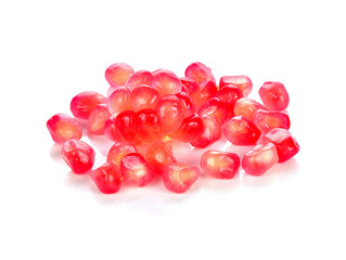 Ripe pomegranate fruit isolated on white background