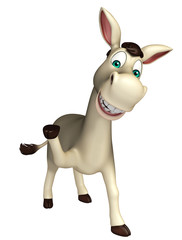Obraz na płótnie Canvas cute Donkey funny cartoon character