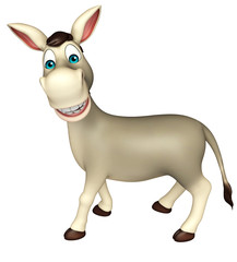 cute  Donkey funny cartoon character