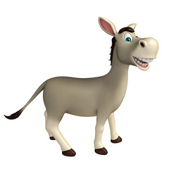 cute  Donkey funny cartoon character