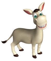 cute  Donkey funny cartoon character