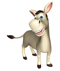 cute  Donkey funny cartoon character