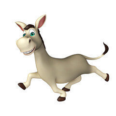 cute  Donkey funny cartoon character